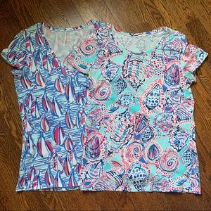 Lilly Pulitzer printed cotten T-shirt bundle
